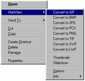 IrfanView ShellExtension Screenshot